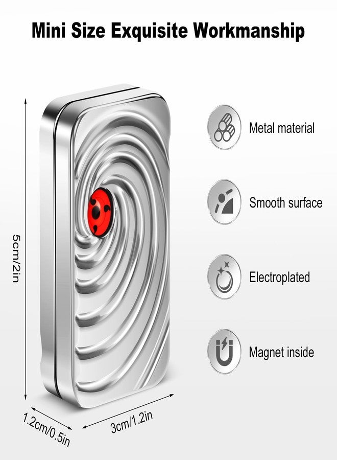 Bihevn Magnetic Fidget Slider -Infinite Magnetic Slider , EDC Fidget Toy, Metal Portable Stress Relief Tool for Adults Gifts for Boyfriends, Husbands, and Fathers（Silver） - Image 2